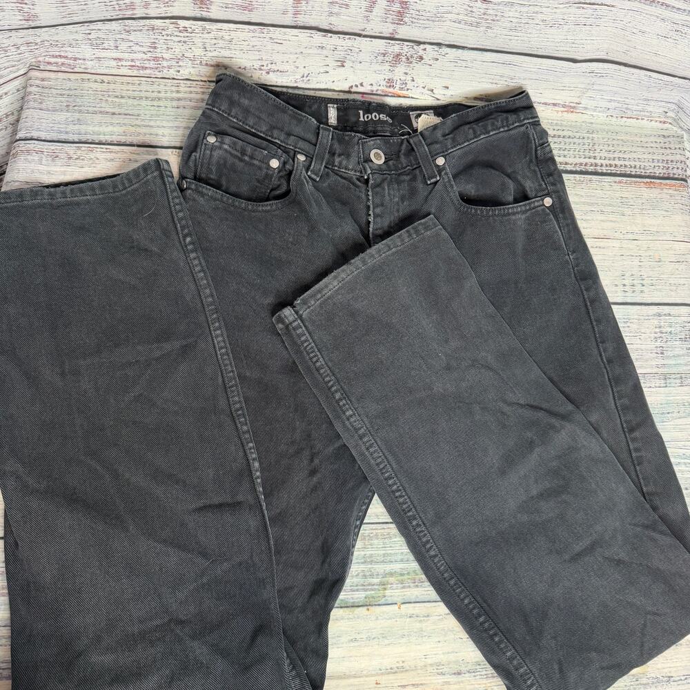 Levi’s 1000 Loose Jeans Womens 7 Black High Rise Wide Leg Vintage 90s